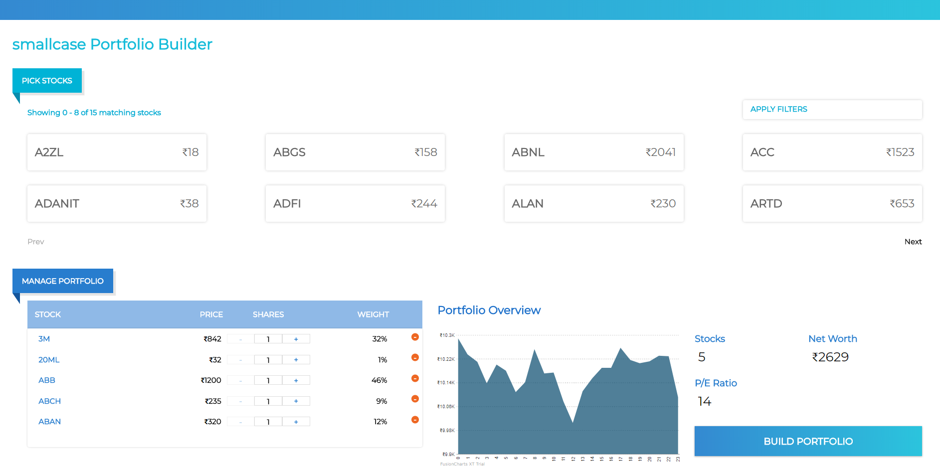 Portfolio Builder Screenshot
